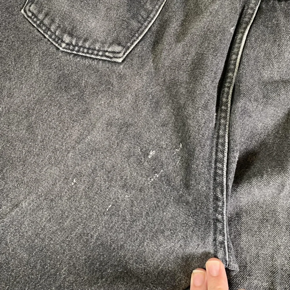 Vintage Rustler Jeans Mens‎ 38X32 Black Gray Denim Relaxed Fit Made USA 90s